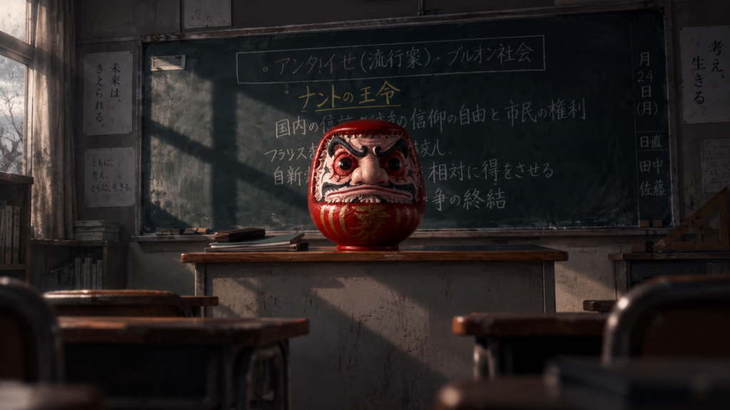 イメージ：映画『神さまの言うとおり』の最初のゲーム「ダルマさんが転んだ」