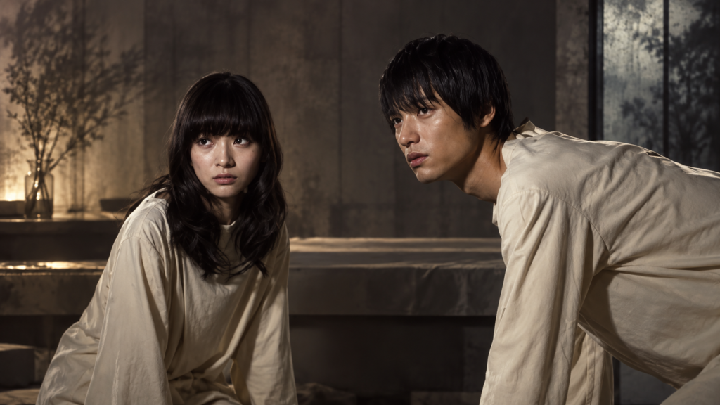 イメージ：映画『神さまの言うとおり』で極限状態の中、周囲を警戒