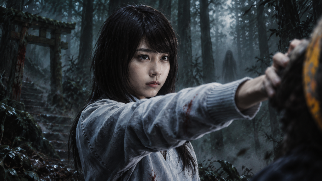 イメージ：映画『アイアムアヒーロー』で半ZQNとなった比呂美の異変