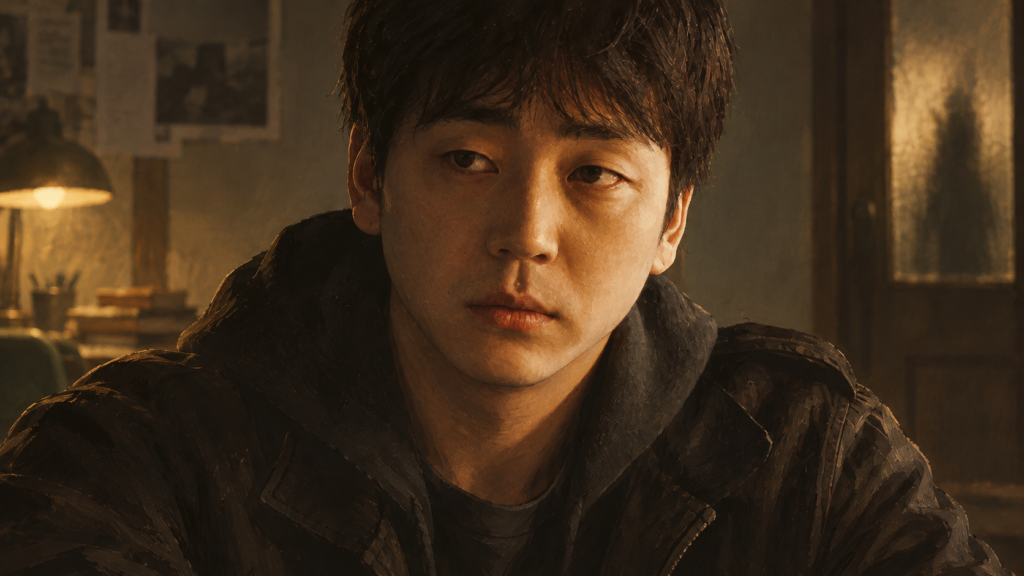 イメージ：映画『殺し屋1』で精神的な不安を抱える黒髪の青年イチ