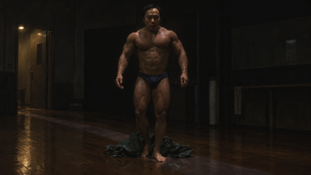 イメージ：映画『殺し屋1』で突然鍛え上げられた肉体を見せるジジイ