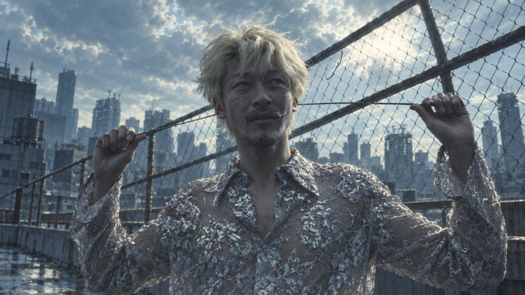 イメージ：映画『殺し屋1』の終盤でイチとの対決に絶望する垣原