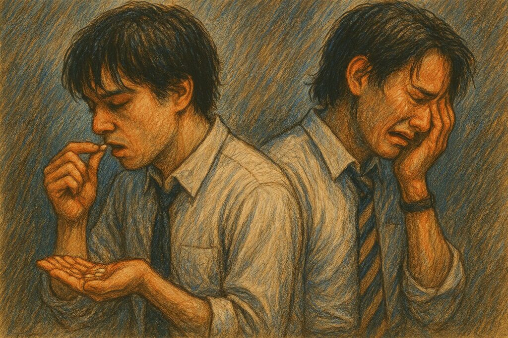 「佐々木の転落理由」＝人が壊れるのは薬か心か？