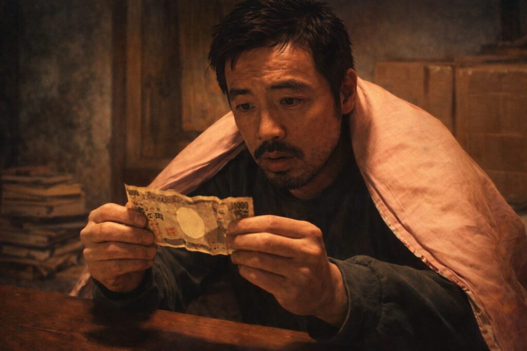 前半のあらすじ：失踪癖と一万円が「転落の入口」になる