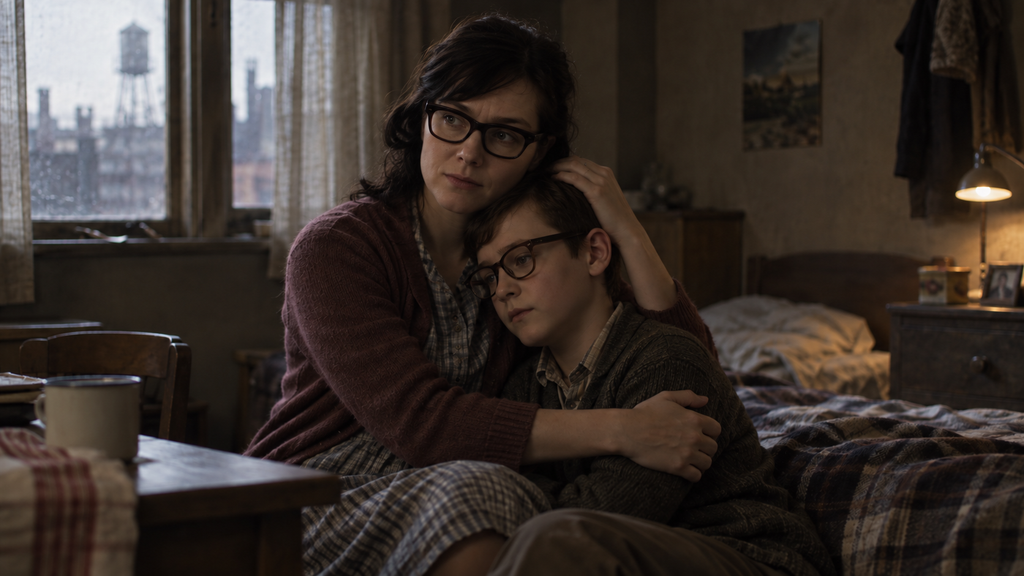 イメージ：『ダンサー・イン・ザ・ダーク』で息子ジーンを抱き寄せるセルマ